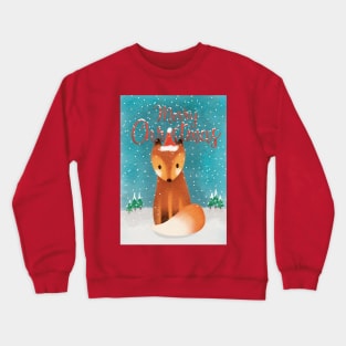 Merry Christmas Fox Crewneck Sweatshirt